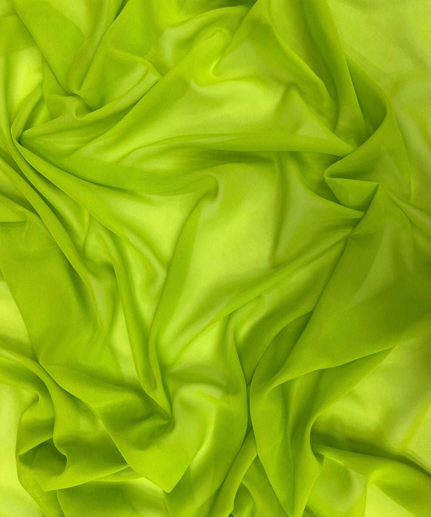 lime green chiffon by the yard