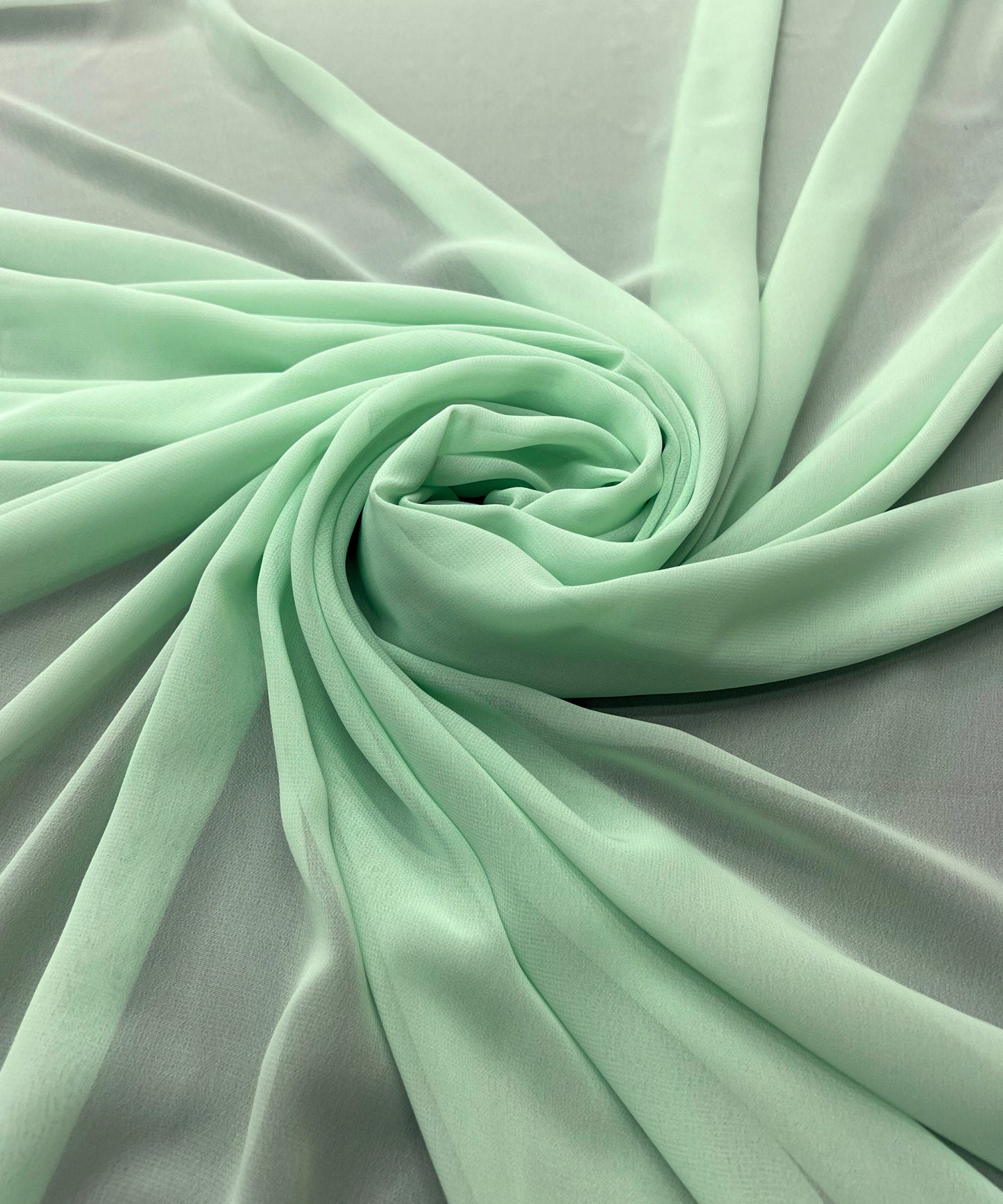 light green mint chiffon by the yard