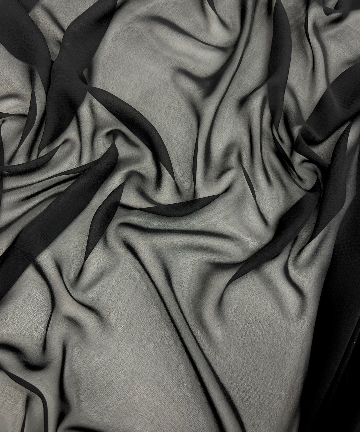 black chiffon by the yard
