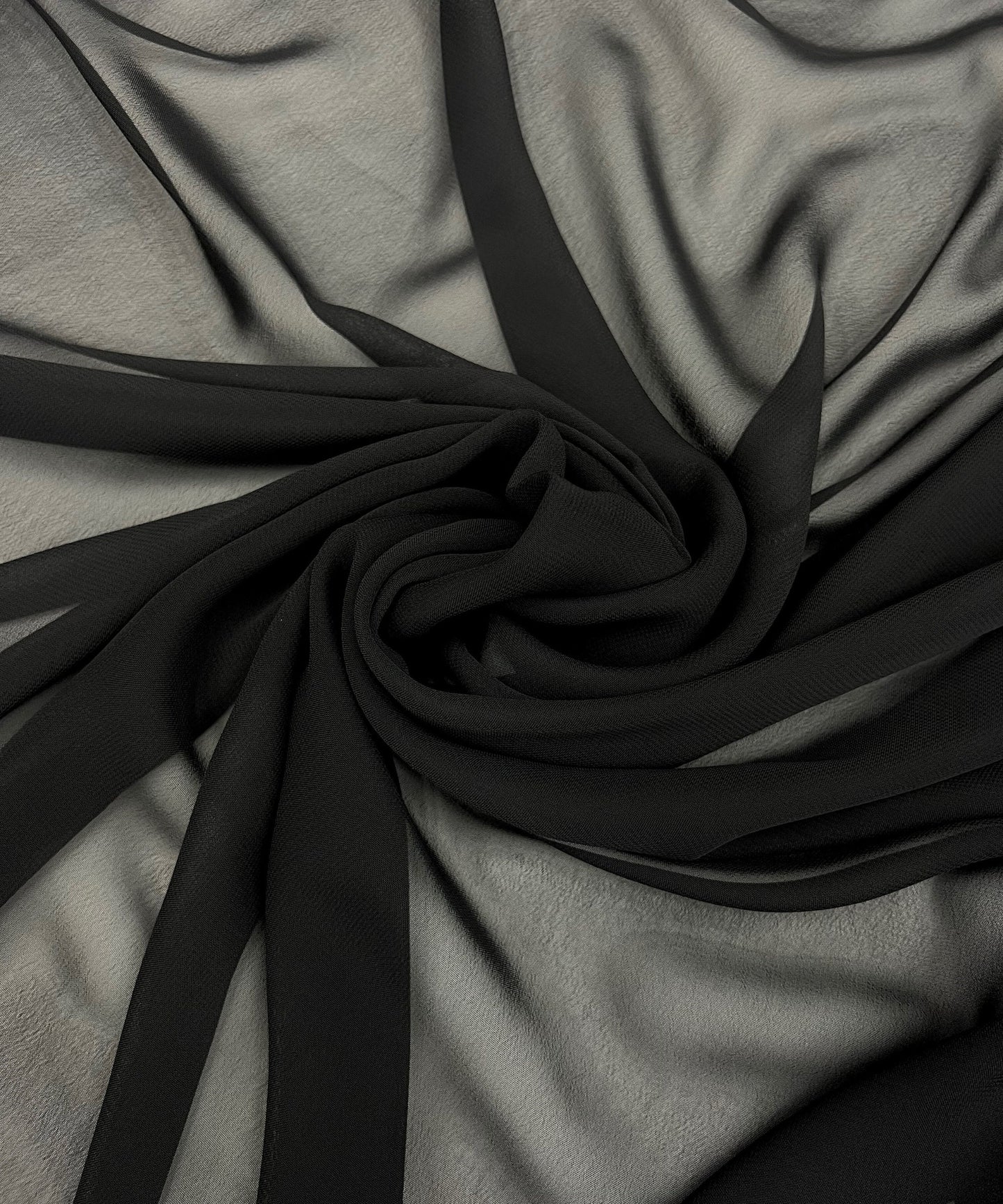 black sheer chiffon fabric
