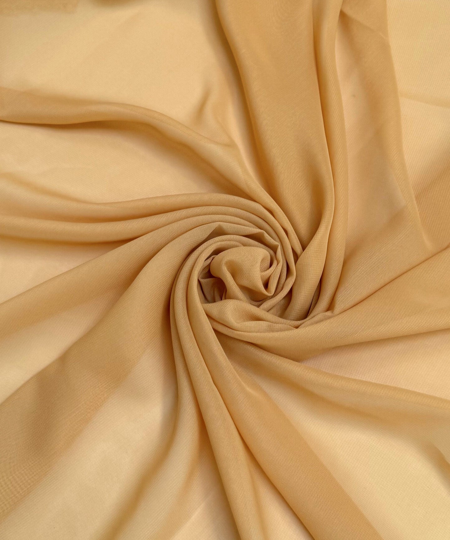 Beige Gold chiffon fabric