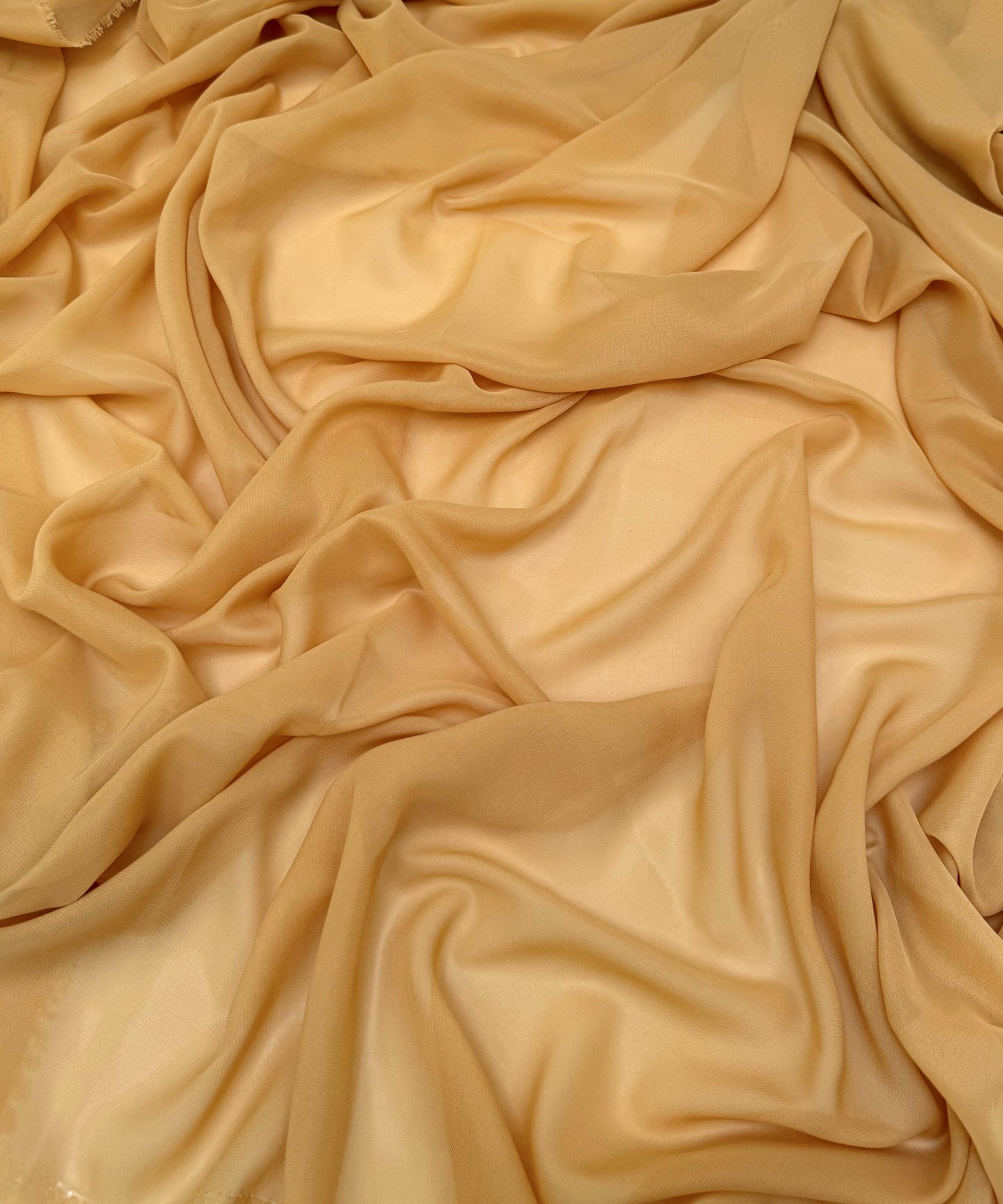 Beige Gold chiffon by the yard