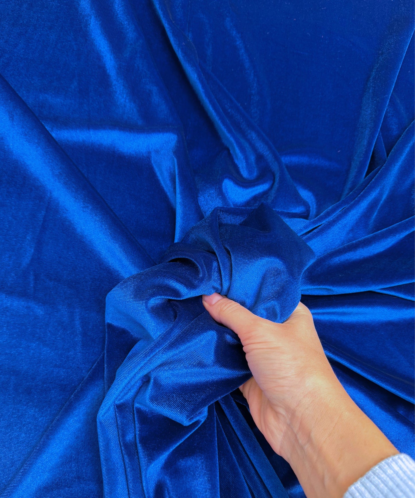Royal Blue Stretch Velvet