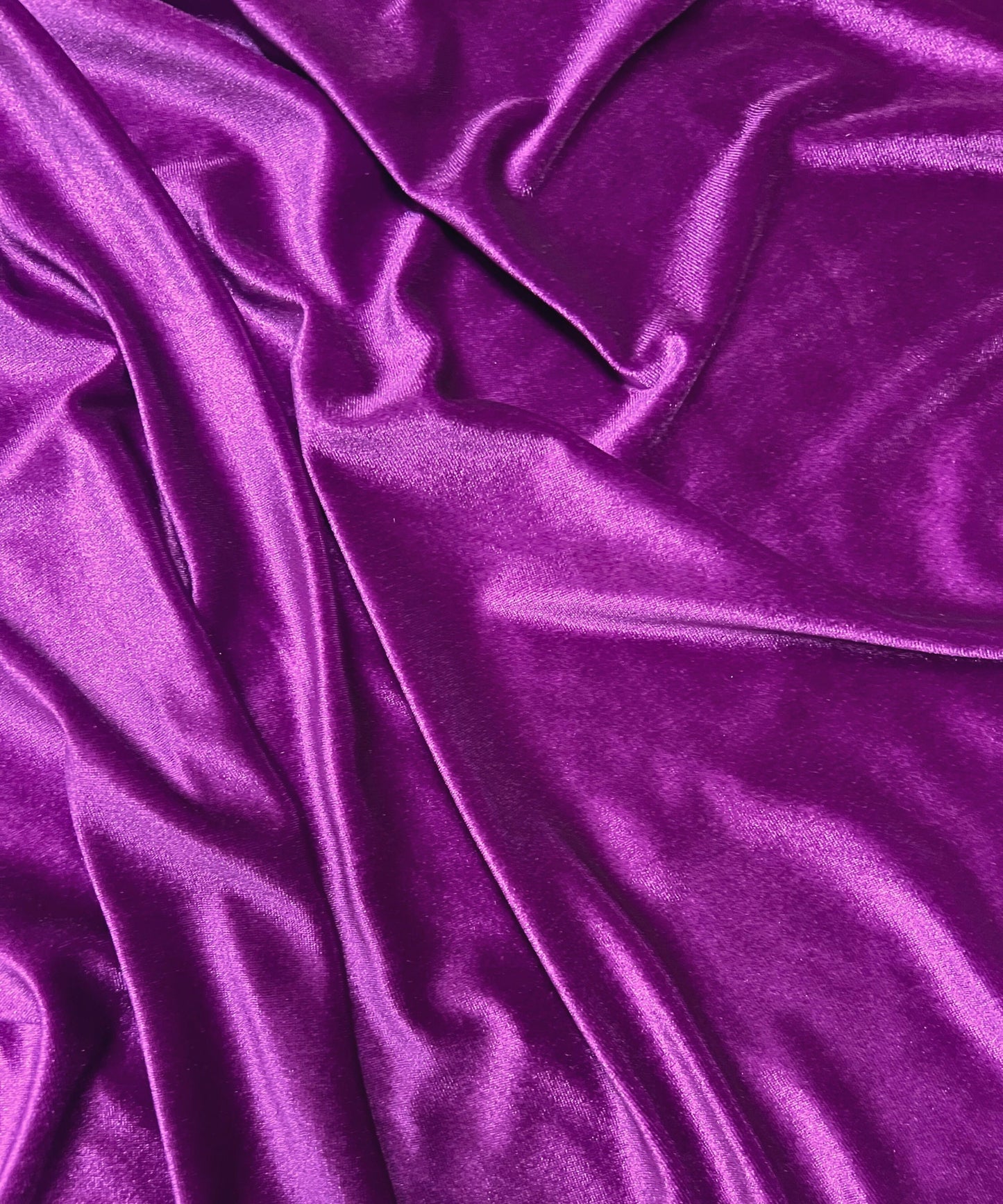 Magenta Stretch Velvet Fabric By The Yard