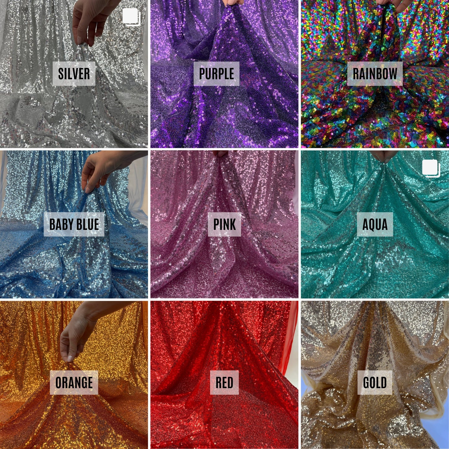 Glitz Sequins on Stretch Mesh Fabric
