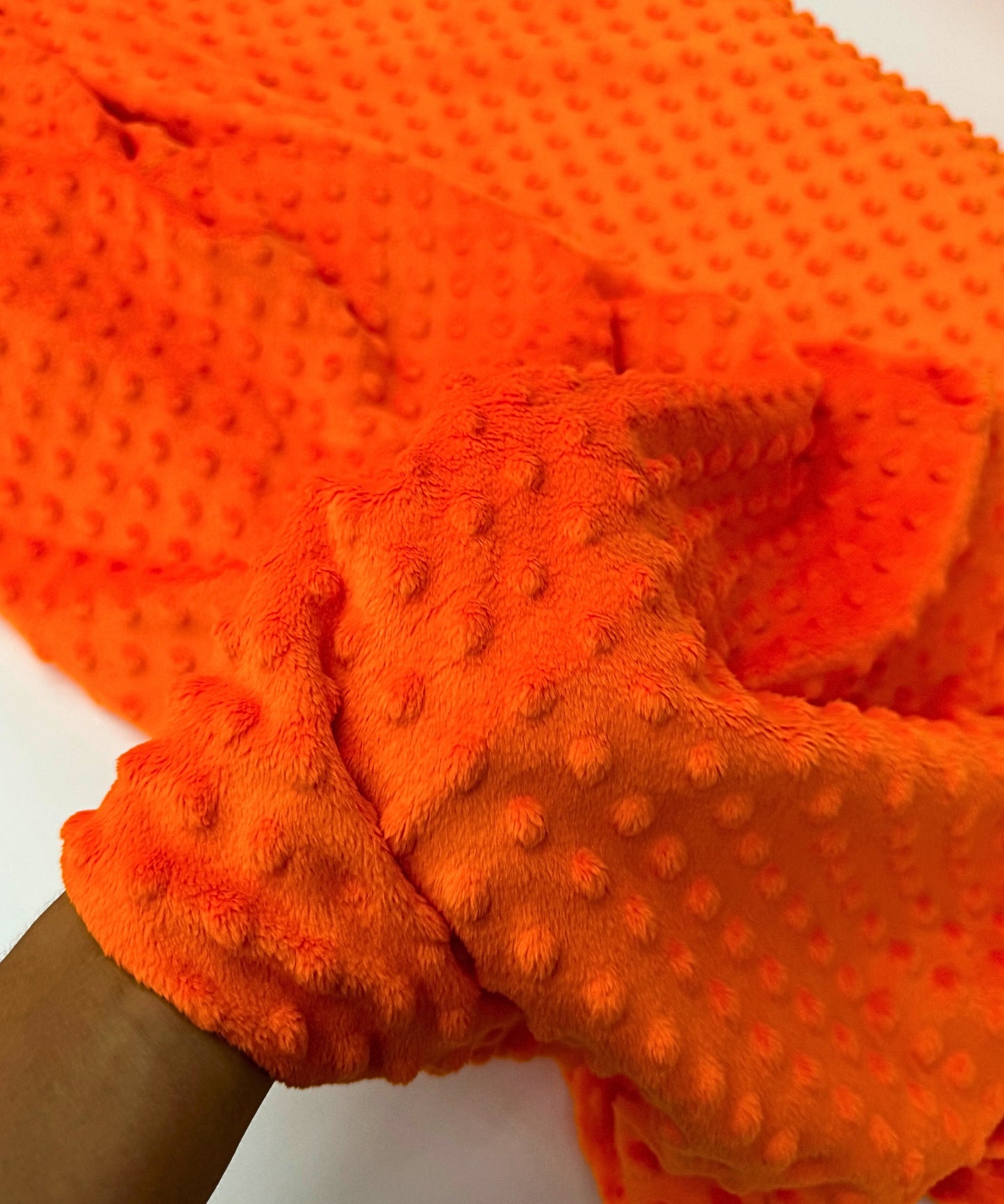 Bright Orange Minky Fabric