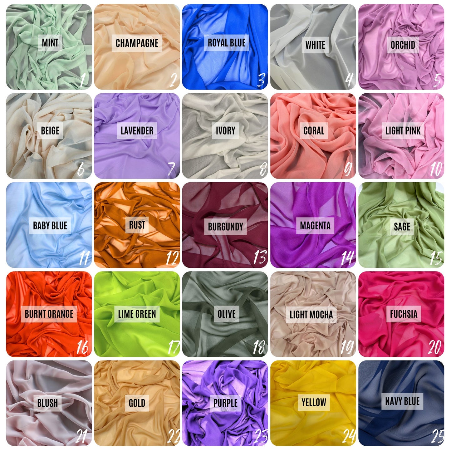 Multi Chiffon Fabric