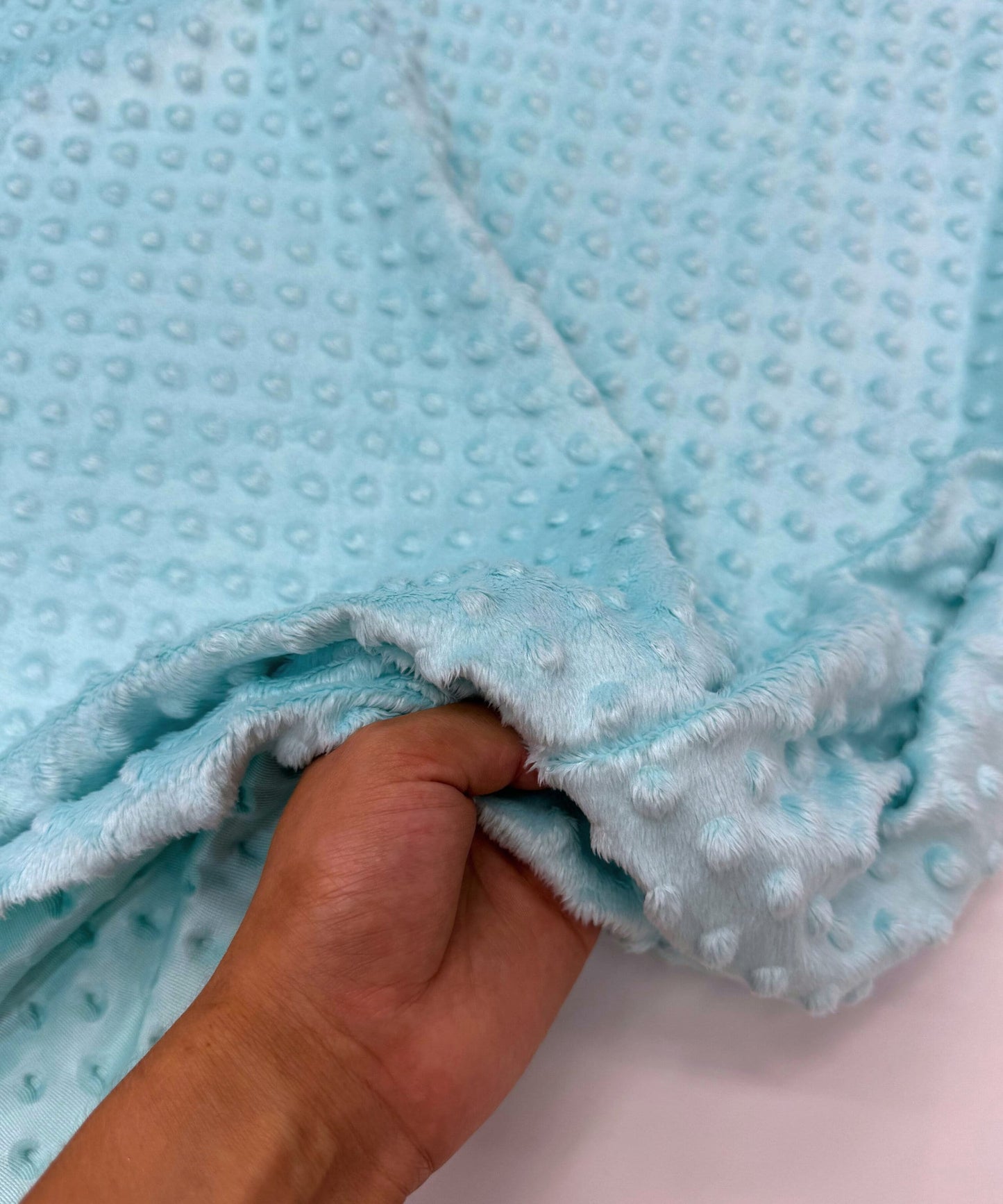 Light Blue Minky Fabric