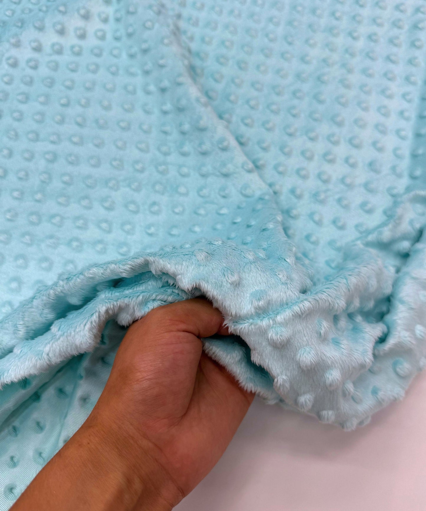 Ice Blue Minky Fabric