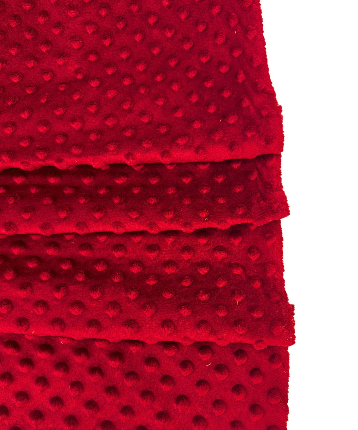 Red Fleece Fabric by the Yard, Minky Dot Fabric Red Plush Fabric for Blankets, Pillow Covers Soft Toys, Baby Blanket, Soft Red Fabric