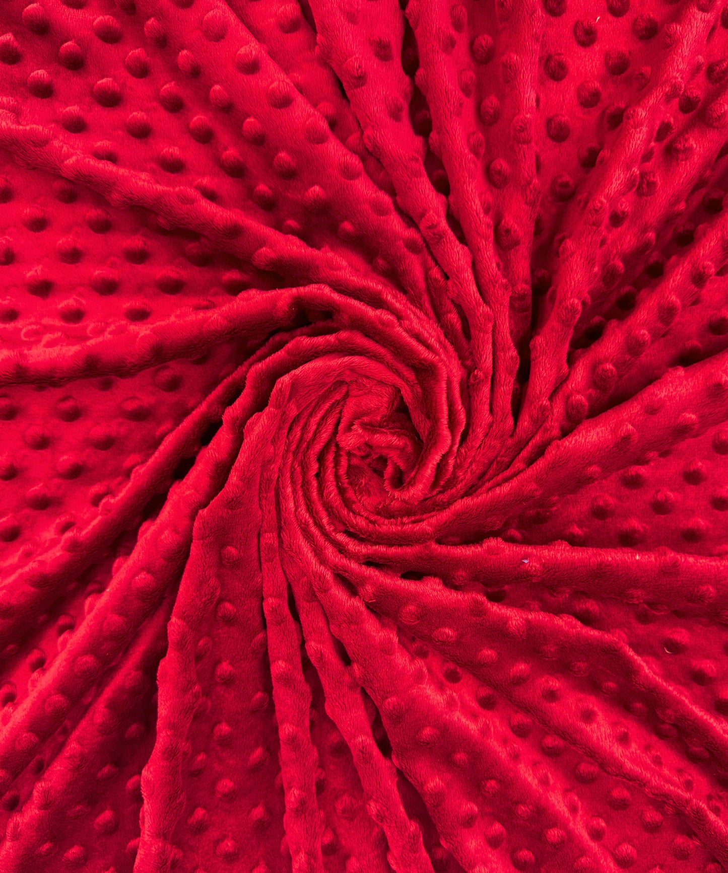 Red Fleece Fabric by the Yard, Minky Dot Fabric Red Plush Fabric for Blankets, Pillow Covers Soft Toys, Baby Blanket, Soft Red Fabric