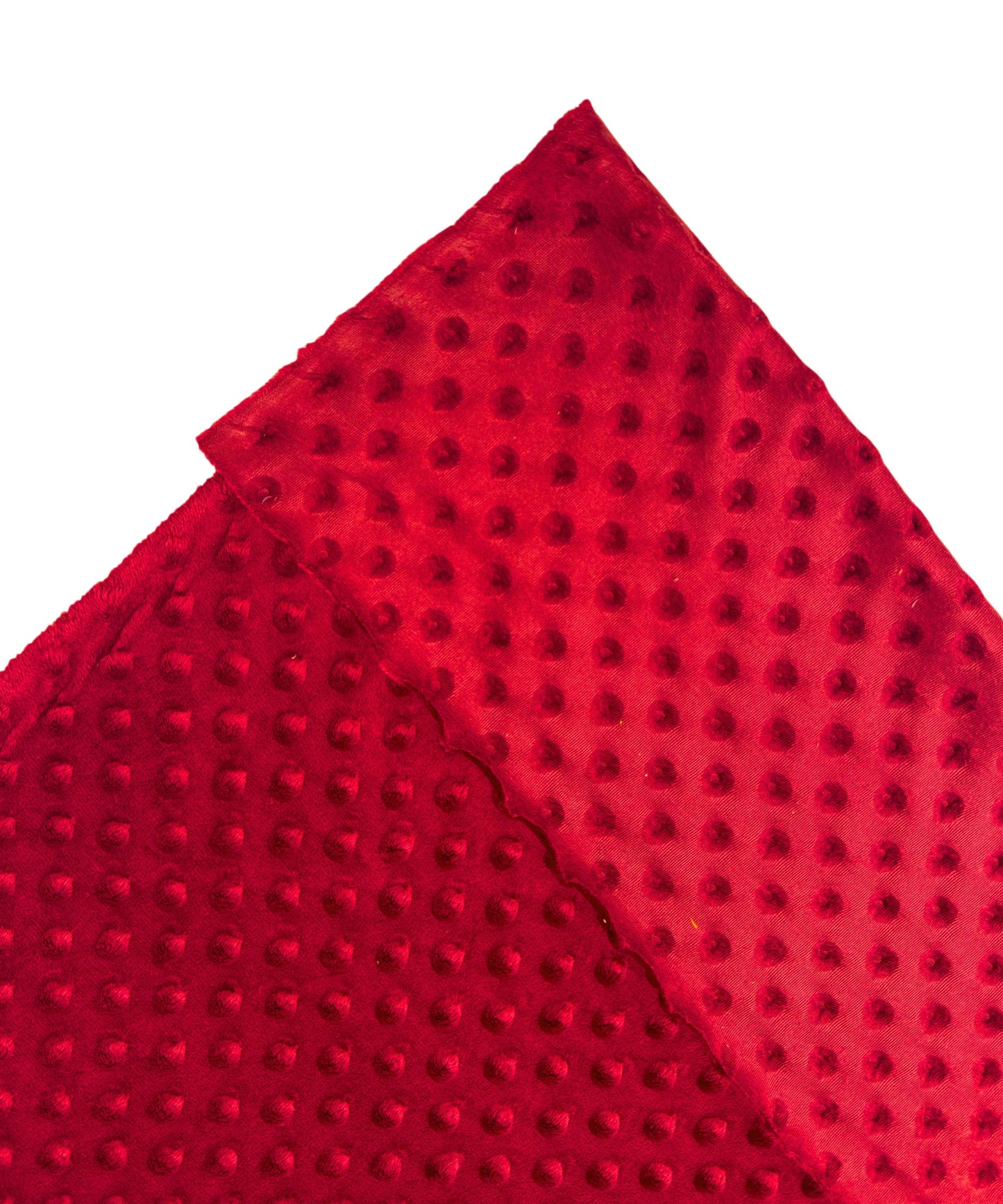 Red Fleece Fabric by the Yard, Minky Dot Fabric Red Plush Fabric for Blankets, Pillow Covers Soft Toys, Baby Blanket, Soft Red Fabric