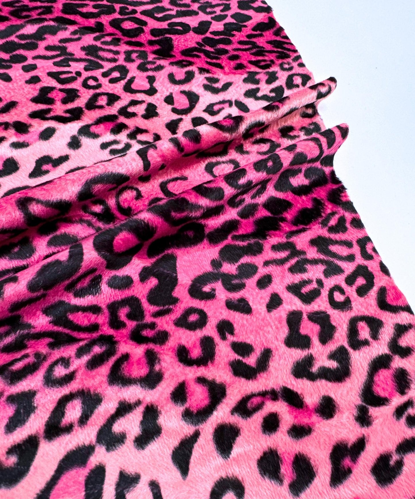 Pink Leopard Velboa Faux Fur