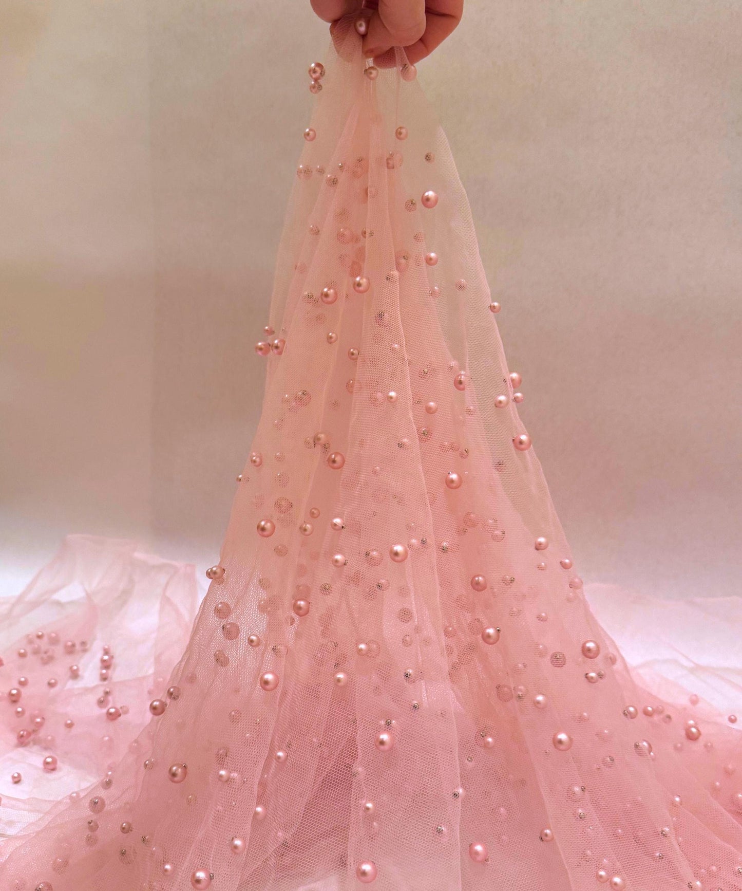 Baby Pink Pearl Tulle