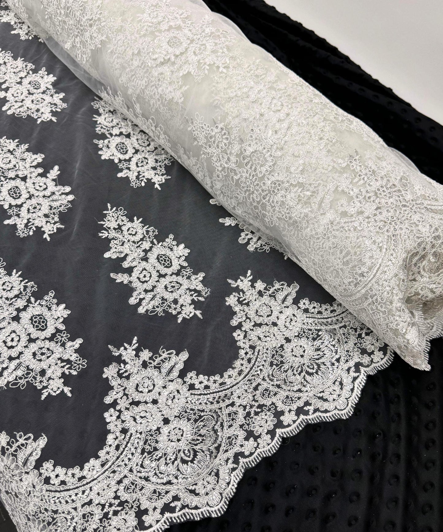 Ivory Embroidered Floral Bridal Lace