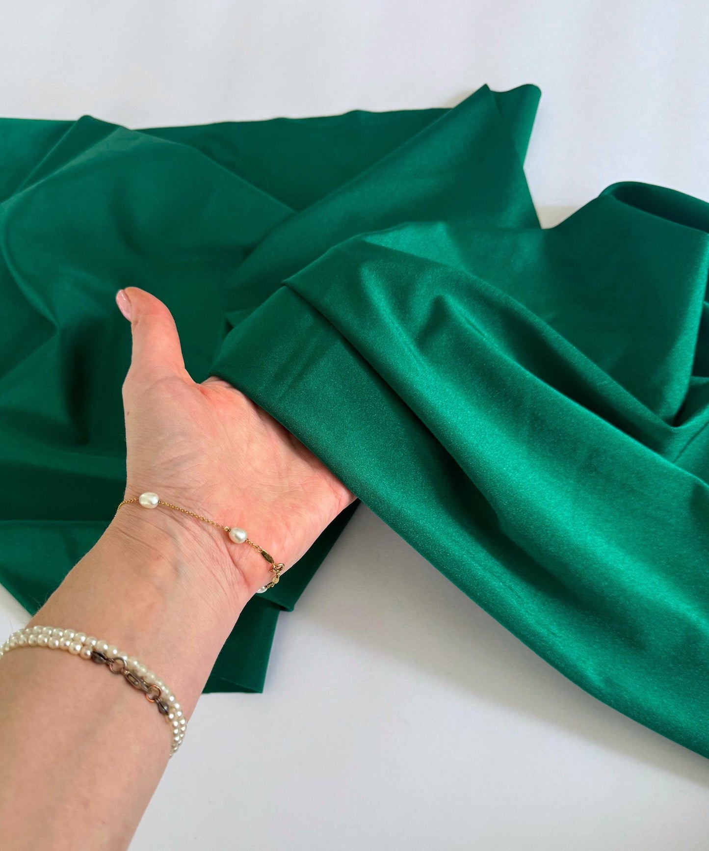 shiny green spandex fabric