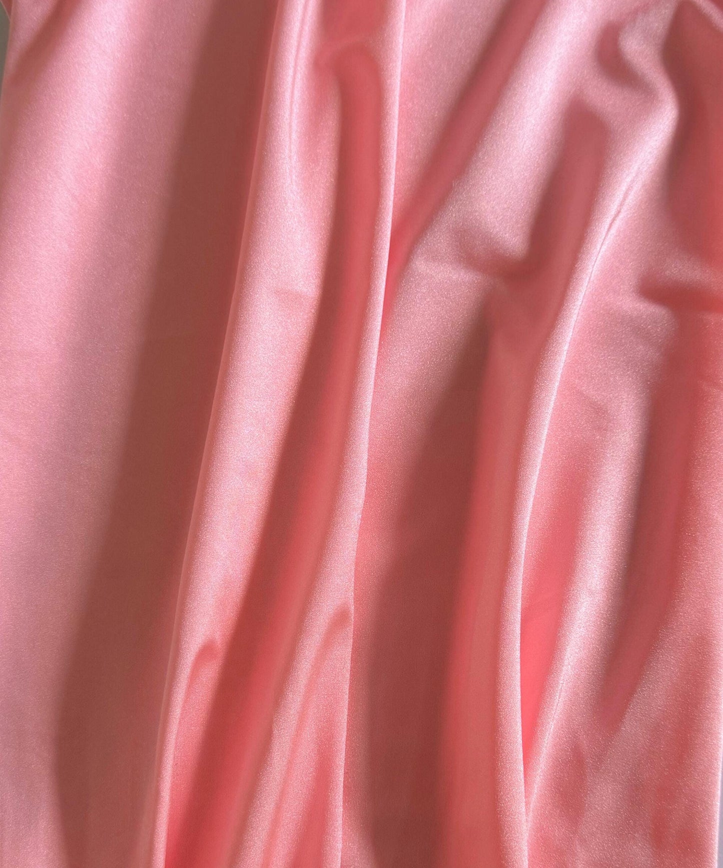 Coral Pink Shiny Nylon Spandex