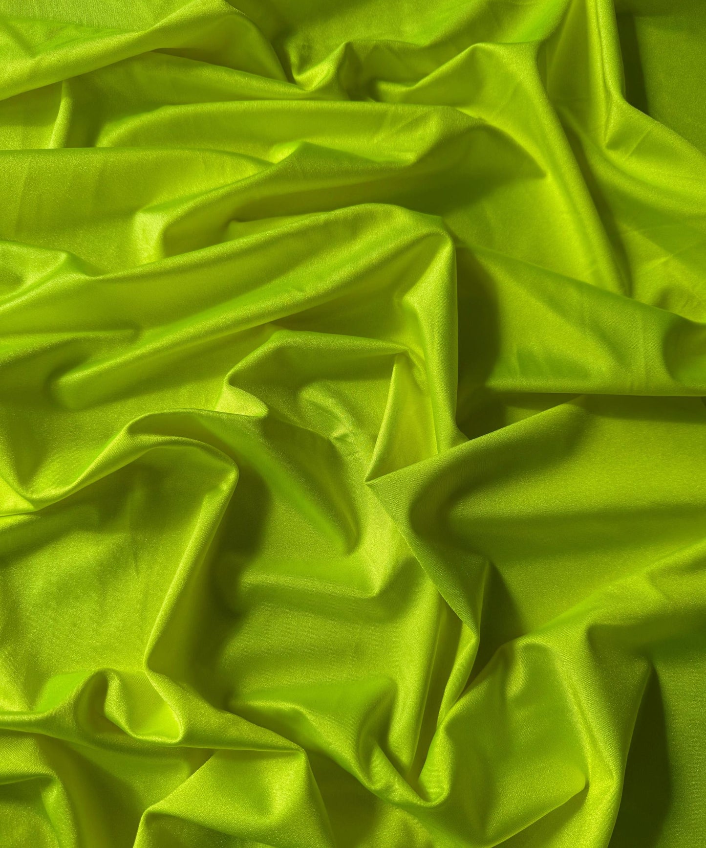Lime Green Shiny Nylon Spandex