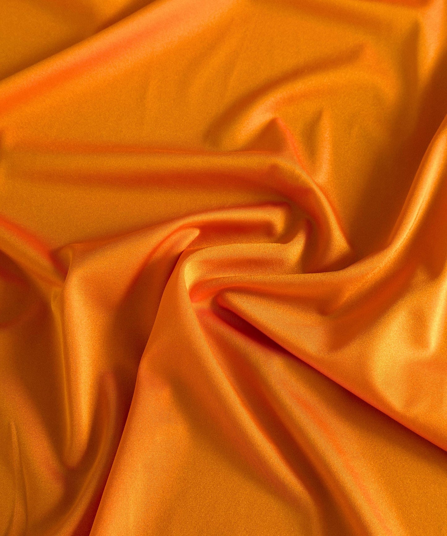 Neon Orange Shiny Nylon Spandex