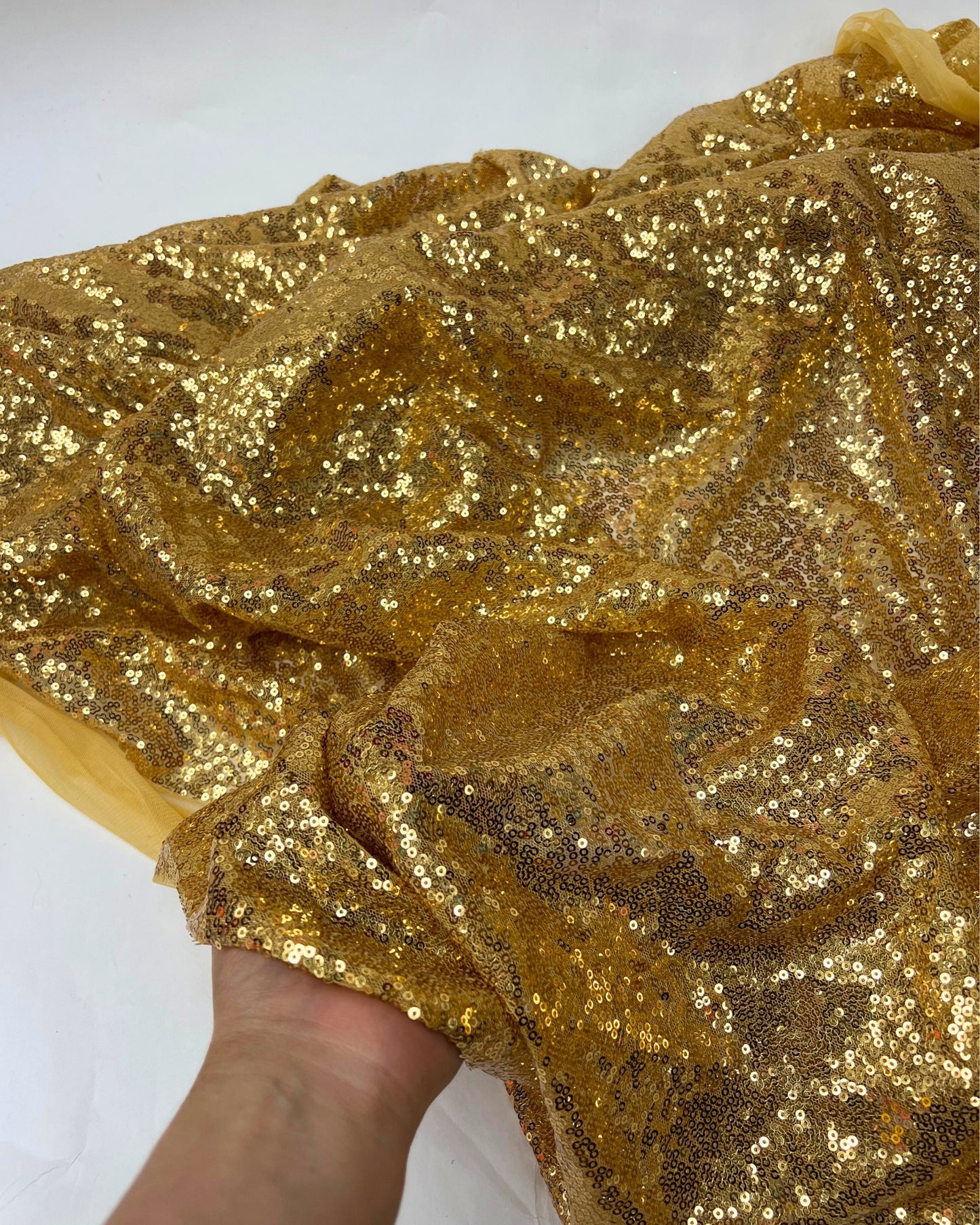 Glitz Sequins on Stretch Mesh Fabric