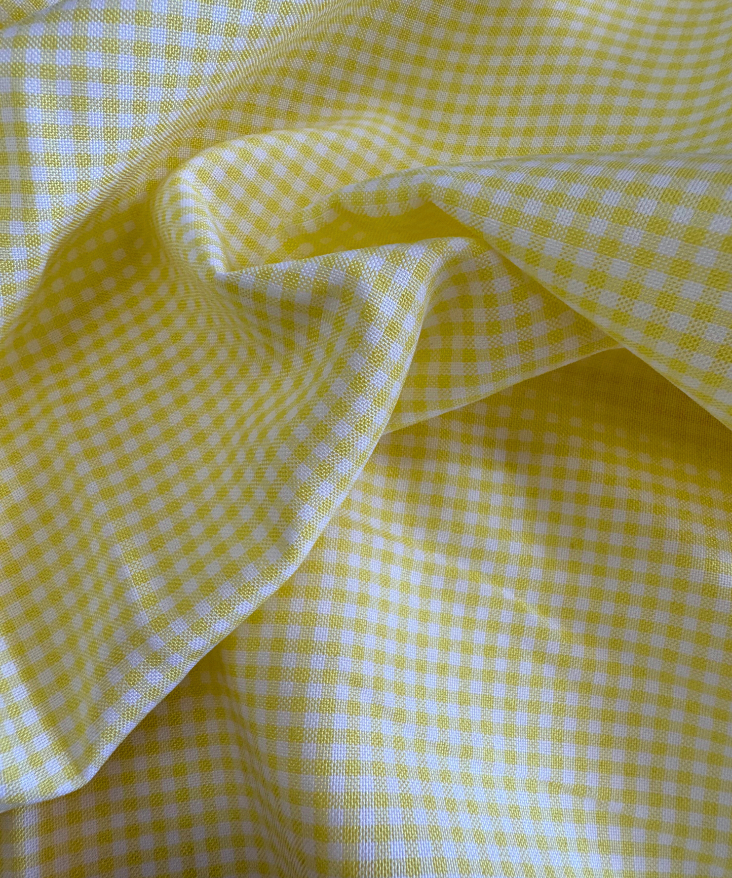 Yellow 1/8" Gingham Shirting Poplin