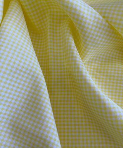 Yellow 1/8" Gingham Shirting Poplin
