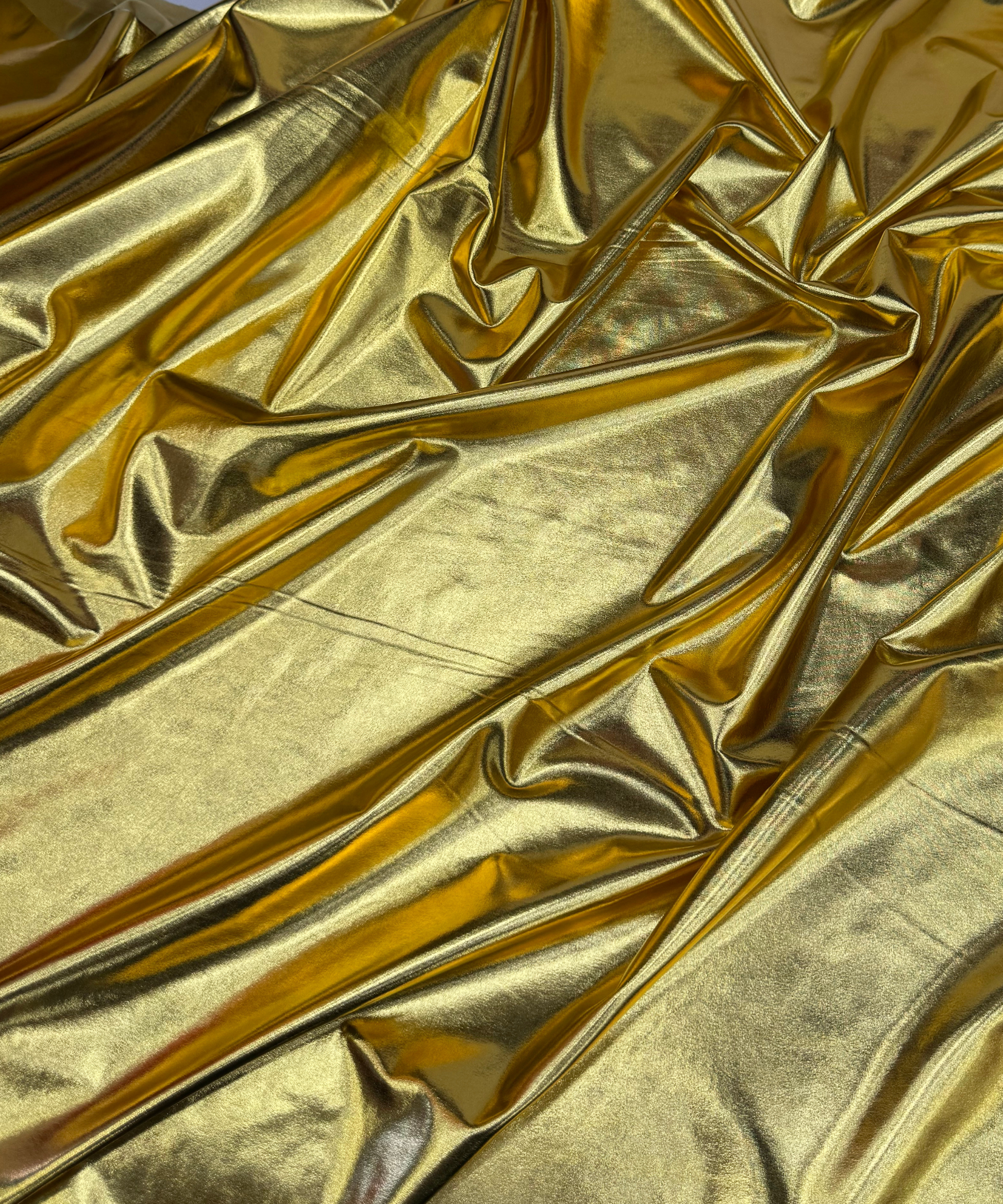 Gold Metallic Stretch Foil Spandex Lame Fabric Shiny & Flexible Sew The Trend Gold Metallic Stretch Foil Spandex Lame Fabric Shiny & Flexible Sew The Trend