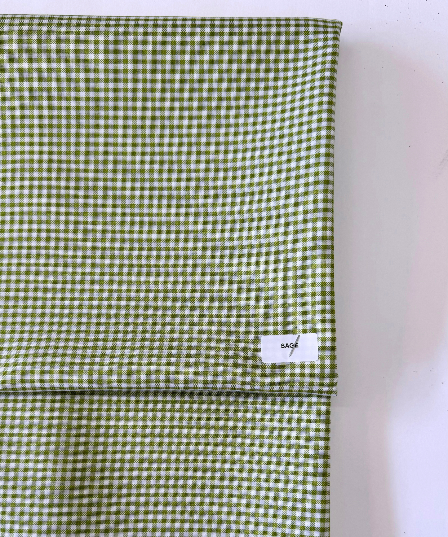 Sage 1/8" Gingham Shirting Poplin