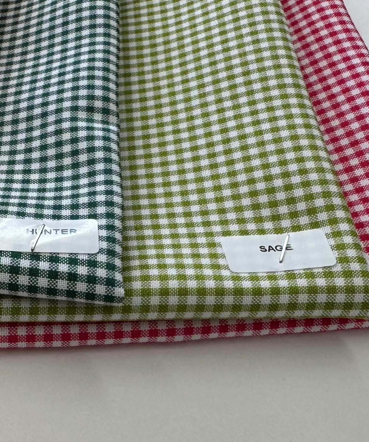 Sage 1/8" Gingham Shirting Poplin