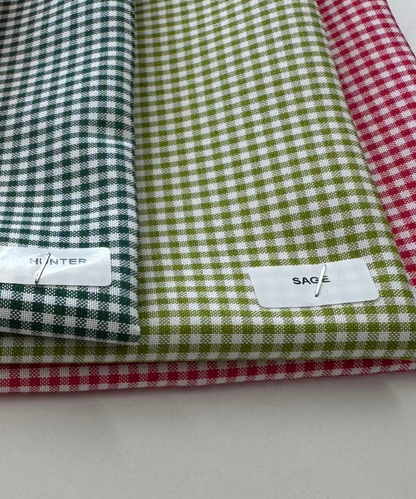 Sage 1/8" Gingham Shirting Poplin