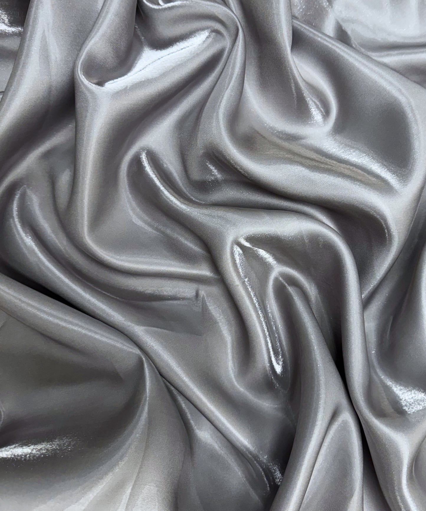 Silver Liquid Bridal Satin