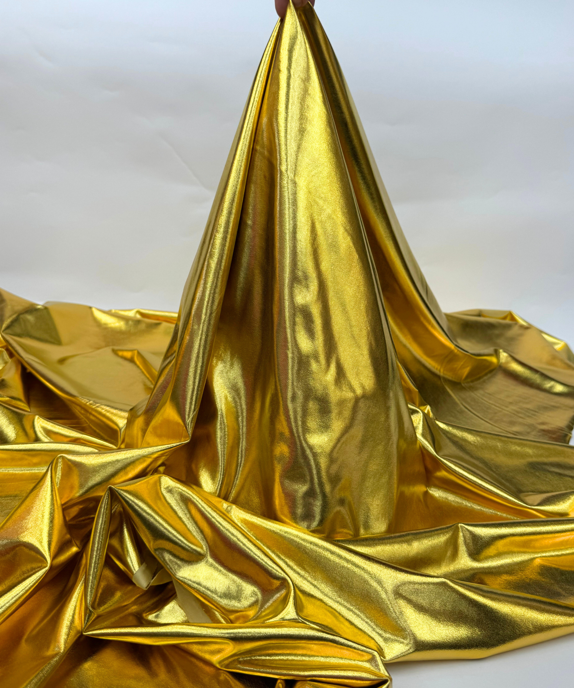 Gold Metallic Stretch Foil Spandex Lame Fabric Shiny & Flexible Sew The Trend Gold Metallic Stretch Foil Spandex Lame Fabric Shiny & Flexible Sew The Trend