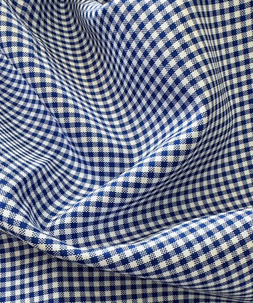 Blue and white checkered fabric. Royal Blue gingham fabric. 
