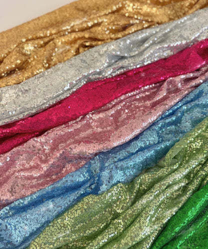 Glitz Sequins on Stretch Mesh Fabric