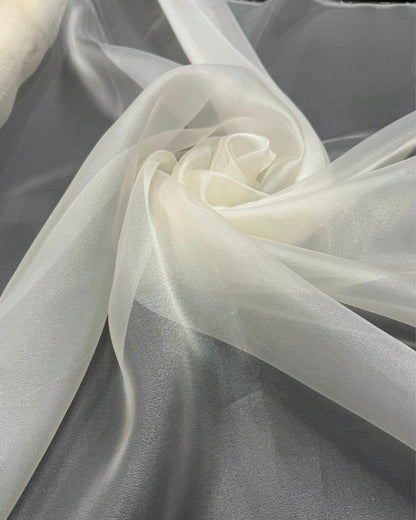 Ivory Crystal Organza