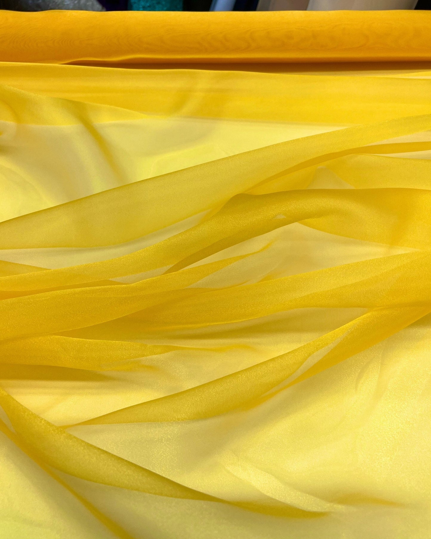 Yellow Crystal Organza