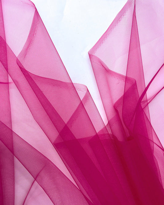 Hot pink stretch tulle