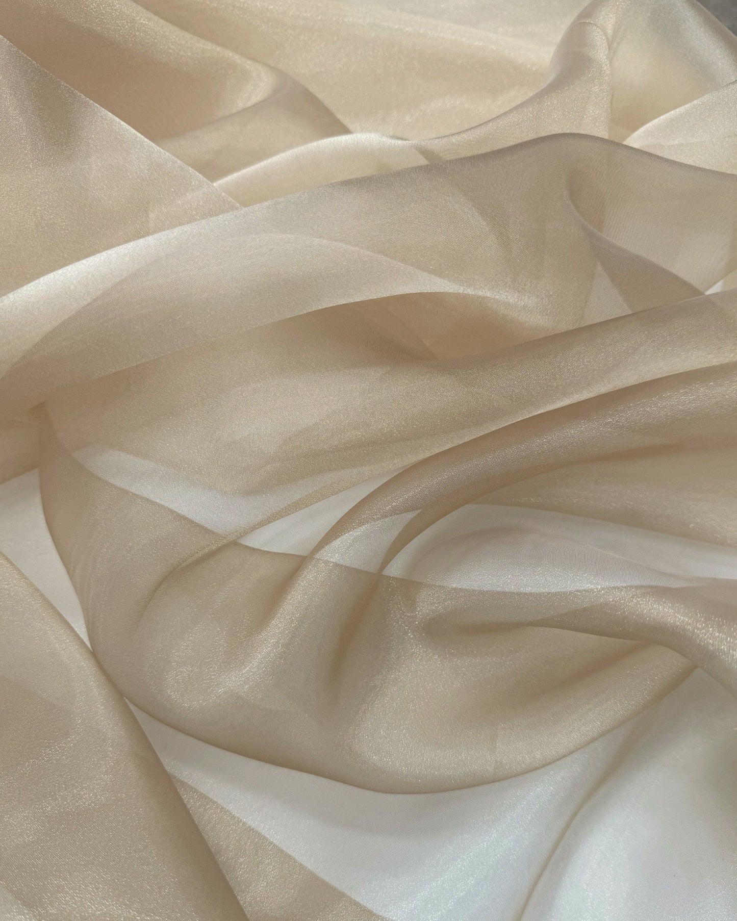 Light Gold Crystal Organza