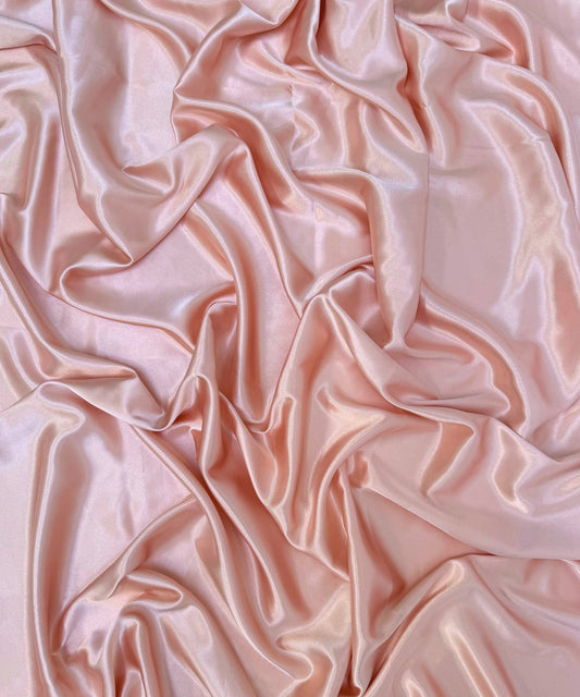 Blush Pink Silky Stretch Satin
