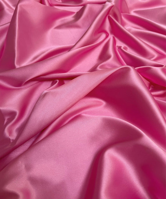 Candy Pink Stretch satin