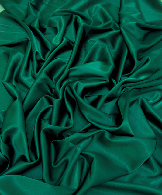 Hunter Green Strech satin