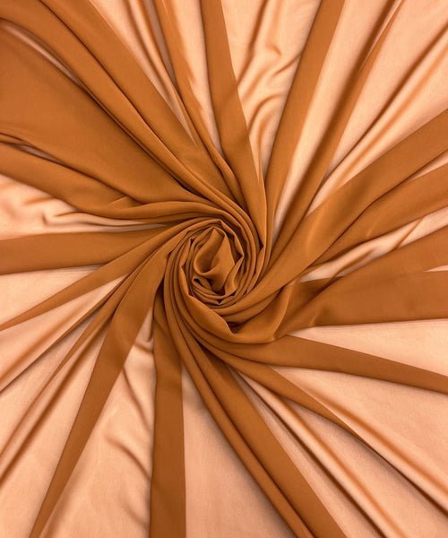 rust sheer chiffon fabric