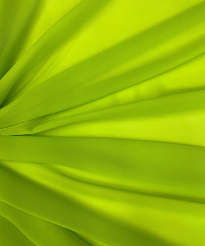 lime green sheer chiffon fabric
