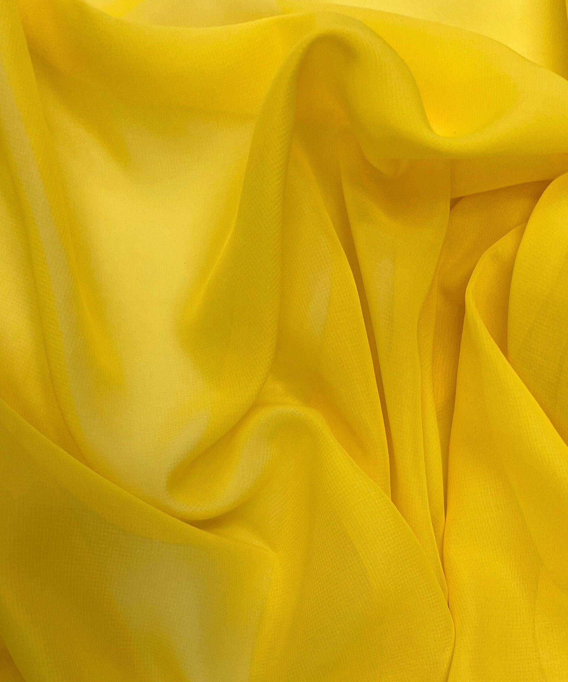 yellow chiffon by the yard