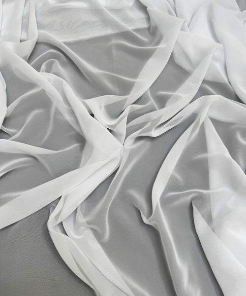 white chiffon fabric