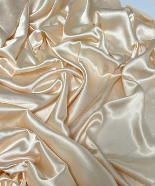 champagne stretch satin