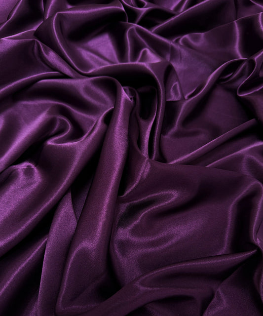 Plum Stretch satin
