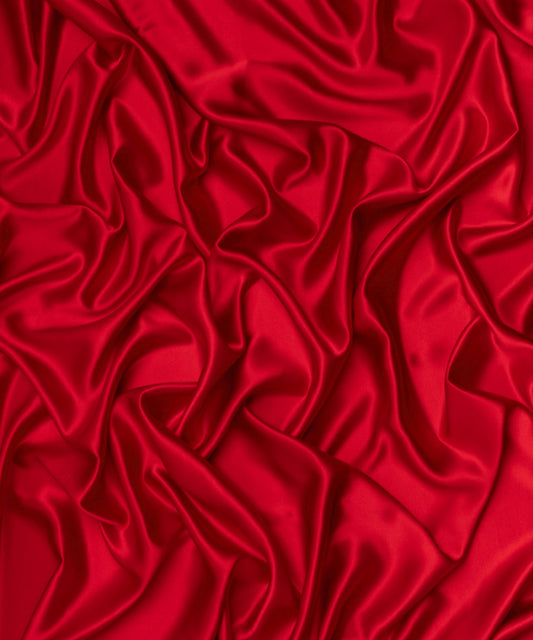 red stretch satin