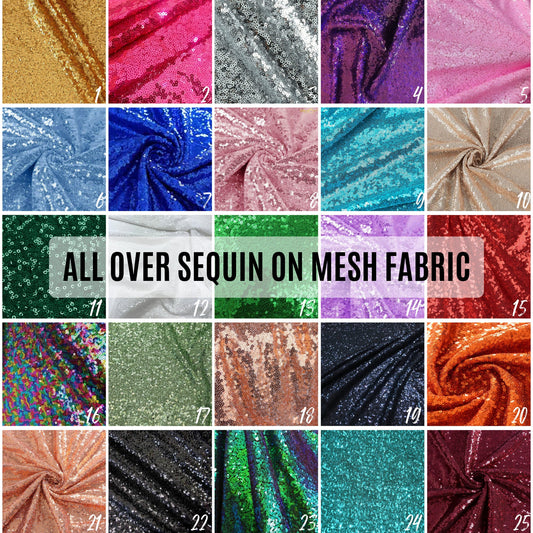 Iridescent Sequins on Mesh, 3mm Sequin Fabric by the Yard, 54 Wide, Glitz Stretch Sequins on Mesh, Shiny Sequin Fabric for Fashion, Decor