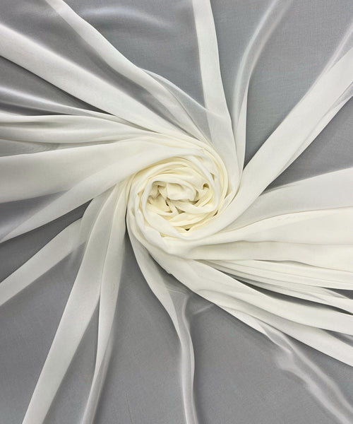 Ivory chiffon fabric